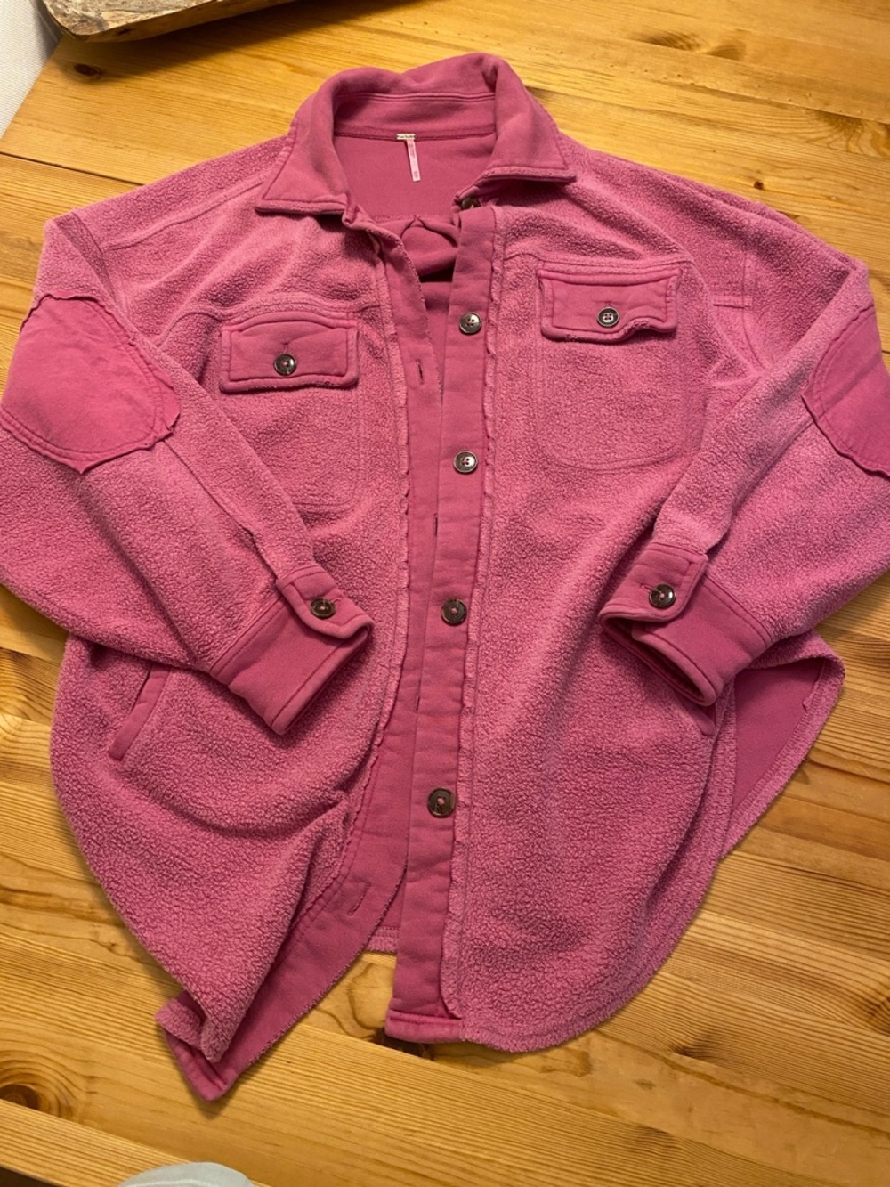 Free People Ruby Pink Shirt Jacket